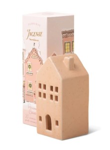 IN0019EU Ceramic Village Incense Holders Paddywax with 20 Cones - Pink Townhouse Persimmon Chestnut